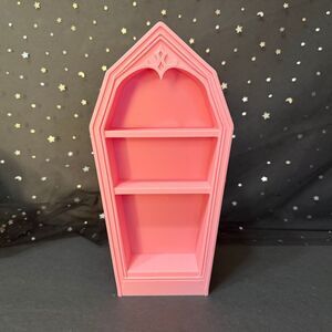 Pink Coffin Shelf, 3D Printed PLA Gothic Display Goth Spooky Cute Room Decor